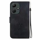 For Infinix Hot 30i X669C Lotus Embossed Leather Phone Case(Black) - 3