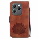 For Infinix Hot 40 / 40 Pro Lotus Embossed Leather Phone Case(Brown) - 3