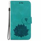 For Infinix Hot 40 / 40 Pro Lotus Embossed Leather Phone Case(Green) - 2