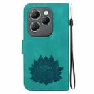 For Infinix Hot 40 / 40 Pro Lotus Embossed Leather Phone Case(Green) - 3