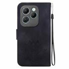 For Infinix Hot 40 / 40 Pro Lotus Embossed Leather Phone Case(Black) - 3