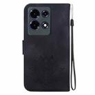 For Infinix Note 30 4G / 5G Lotus Embossed Leather Phone Case(Black) - 3