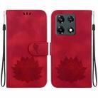 For Infinix Note 30 Pro Lotus Embossed Leather Phone Case(Red) - 1