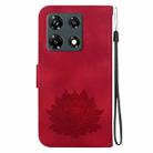 For Infinix Note 30 Pro Lotus Embossed Leather Phone Case(Red) - 3