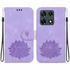 For Infinix Note 30 Pro Lotus Embossed Leather Phone Case(Purple) - 1