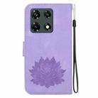 For Infinix Note 30 Pro Lotus Embossed Leather Phone Case(Purple) - 3