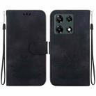 For Infinix Note 30 Pro Lotus Embossed Leather Phone Case(Black) - 1