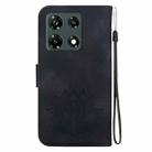 For Infinix Note 30 Pro Lotus Embossed Leather Phone Case(Black) - 3