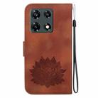 For Infinix Note 30 VIP Lotus Embossed Leather Phone Case(Brown) - 3