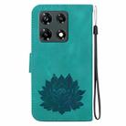 For Infinix Note 30 VIP Lotus Embossed Leather Phone Case(Green) - 3