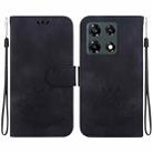 For Infinix Note 30 VIP Lotus Embossed Leather Phone Case(Black) - 1