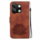 For Infinix Smart 7 HD Lotus Embossed Leather Phone Case(Brown) - 3