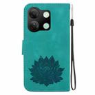 For Infinix Smart 7 HD Lotus Embossed Leather Phone Case(Green) - 3