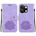 For Infinix Smart 7 HD Lotus Embossed Leather Phone Case(Purple) - 1