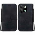 For Infinix Smart 7 HD Lotus Embossed Leather Phone Case(Black) - 1