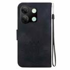 For Infinix Smart 7 HD Lotus Embossed Leather Phone Case(Black) - 3