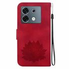 For Infinix Zero 30 5G Lotus Embossed Leather Phone Case(Red) - 3