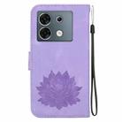 For Infinix Zero 30 5G Lotus Embossed Leather Phone Case(Purple) - 3