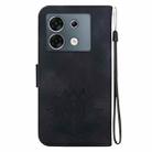 For Infinix Zero 30 5G Lotus Embossed Leather Phone Case(Black) - 3