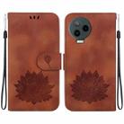 For Infinix Note 12 Pro 4G / Note 12 2023 Lotus Embossed Leather Phone Case(Brown) - 1