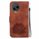 For Infinix Note 12 Pro 4G / Note 12 2023 Lotus Embossed Leather Phone Case(Brown) - 3