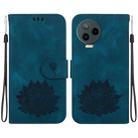 For Infinix Note 12 Pro 4G / Note 12 2023 Lotus Embossed Leather Phone Case(Dark Blue) - 1
