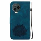 For Infinix Note 12 Pro 4G / Note 12 2023 Lotus Embossed Leather Phone Case(Dark Blue) - 3