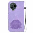 For Infinix Note 12 Pro 4G / Note 12 2023 Lotus Embossed Leather Phone Case(Purple) - 3