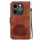 For Infinix Smart 8 / Smart 8 HD Lotus Embossed Leather Phone Case(Brown) - 3