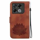 For Infinix GT 20 Pro Lotus Embossed Leather Phone Case(Brown) - 3