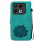 For Infinix GT 20 Pro Lotus Embossed Leather Phone Case(Green) - 3