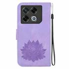 For Infinix GT 20 Pro Lotus Embossed Leather Phone Case(Purple) - 3