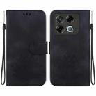 For Infinix GT 20 Pro Lotus Embossed Leather Phone Case(Black) - 1