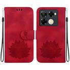 For Infinix Note 40 Pro 4G / 5G Lotus Embossed Leather Phone Case(Red) - 1