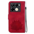 For Infinix Note 40 Pro 4G / 5G Lotus Embossed Leather Phone Case(Red) - 3