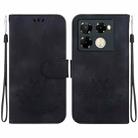 For Infinix Note 40 Pro 4G / 5G Lotus Embossed Leather Phone Case(Black) - 1