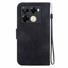 For Infinix Note 40 Pro 4G / 5G Lotus Embossed Leather Phone Case(Black) - 3