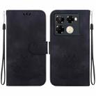 For Infinix Note 40 Pro+ Lotus Embossed Leather Phone Case(Black) - 1
