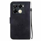 For Infinix Note 40 Pro+ Lotus Embossed Leather Phone Case(Black) - 3