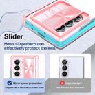 For Samsung Galaxy Z Fold6 5G Transparent Tempered Glass Shockproof Folding Phone Case with Hinge(Pink Cyan) - 3