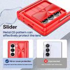 For Samsung Galaxy Z Fold6 5G Transparent Tempered Glass Shockproof Folding Phone Case with Hinge(Red) - 3