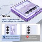 For Samsung Galaxy Z Fold6 5G Transparent Tempered Glass Shockproof Folding Phone Case with Hinge(Purple) - 3