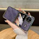 For vivo X Flip PC Side Buckle+Ripples Glitter Paper Full Coverage Phone Case(Purple) - 2