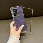 For Huawei Mate X2 PC Side Buckle+Ripples Glitter Paper Full Coverage Phone Case(Purple) - 3