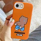 For iPhone 7 / 8 / SE 2022 Awkward Bear PC Hybrid TPU Phone Case(Orange) - 1