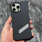 For iPhone 14 Pro Max Carbon Fiber Frameless Cooling Phone Case(Silver) - 1