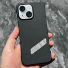 For iPhone 15 Carbon Fiber Frameless Cooling Phone Case(Silver) - 1