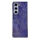 For Samsung Galaxy Z Fold4 PC Side Buckle+Ripples Glitter Paper Full Coverage Phone Case(Purple) - 1