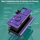 For Samsung Galaxy Z Fold6 5G Sliding Window Hinge Phone Case with Ring Stand(Purple) - 3