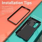 For Samsung Galaxy Z Fold7 5G Sliding Window Hinge Phone Case with Ring Stand(Black) - 3